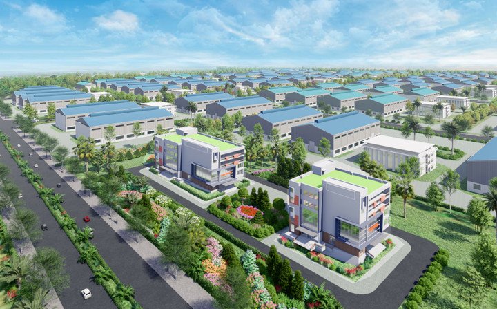 Phối cảnh tổng thể Khu công nghiệp Sân bay Tiên Lãng - Khu B.
