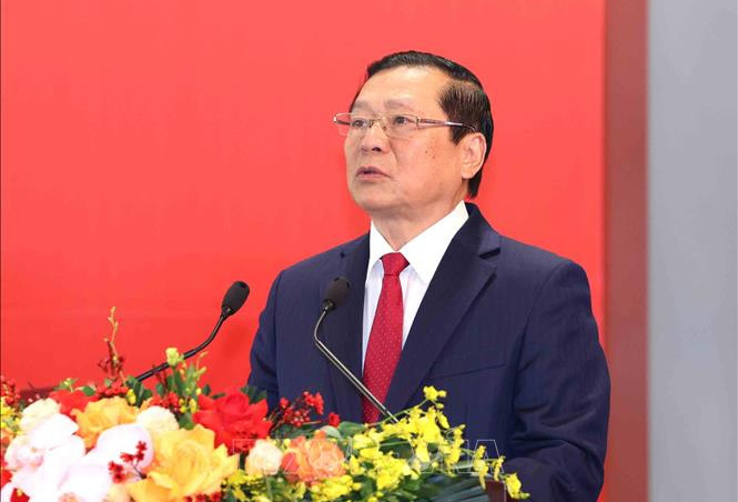 Ông Lại Xuân Môn, Uỷ viên Trung ương Đảng, Phó Trưởng Ban Thường trực Ban Tuyên giáo và Dân vận Trung ương, Giám đốc Trung tâm Báo chí Đại hội XIV của Đảng (Ảnh: TTXVN)