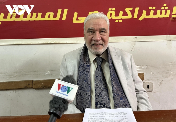 Tổng Bí thư Đảng Cộng sản Ai Cập nhấn mạnh Đại hội XIV là bước ngoặt quan trọng. (Nguồn: VOV)