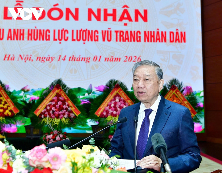 Tổng Bí thư Tô Lâm phát biểu.
