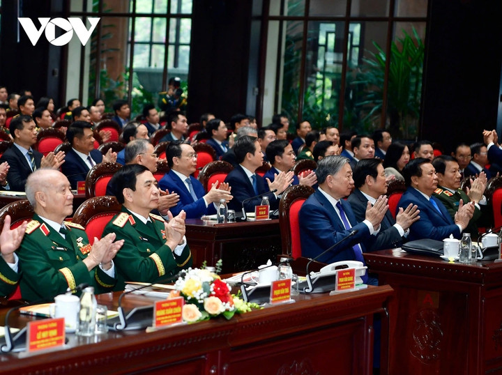 Tổng Bí thư Tô Lâm và các đại biểu tại buổi lễ.