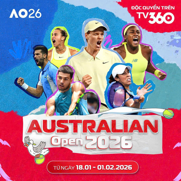 TV360 phát sóng độc quyền Australian Open