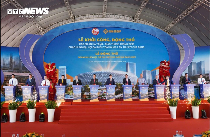 Lễ khởi công siêu dự án thể thao Rạch Chiếc hơn 145.600 tỷ đồng.