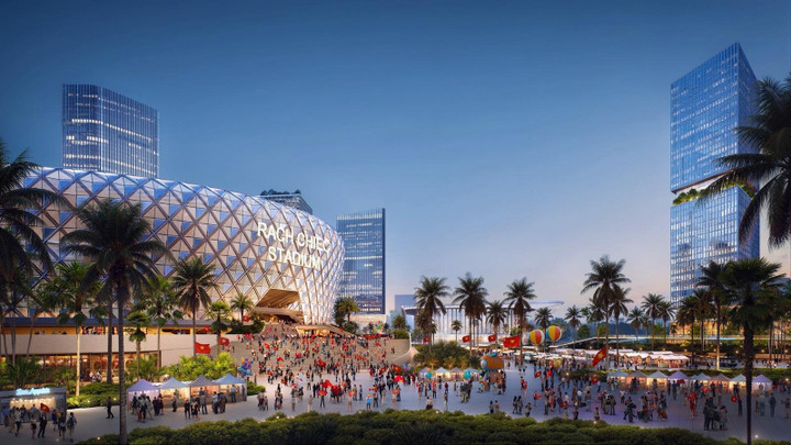 Điểm nhấn của dự án là sân vận động trung tâm xây dựng trên 24ha, quy mô lên tới 70.000 chỗ ngồi.