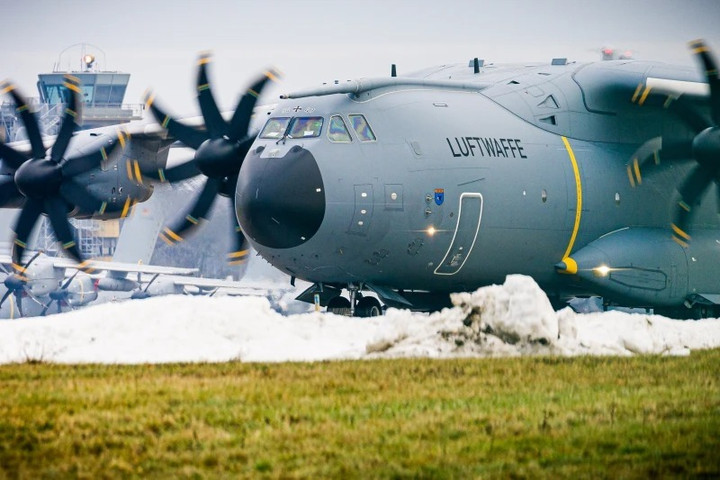 Một máy bay vận tải Airbus A400M của Không quân Đức. (Ảnh: Moritz Frankenberg/dpa/ AP)