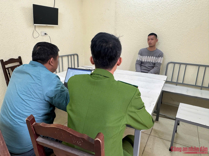 Công an tỉnh Hưng Yên lấy lời khai bị can Kiều Ngọc Anh.