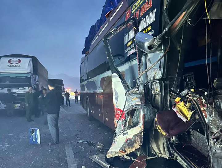 Hiện trường vụ tai nạn.