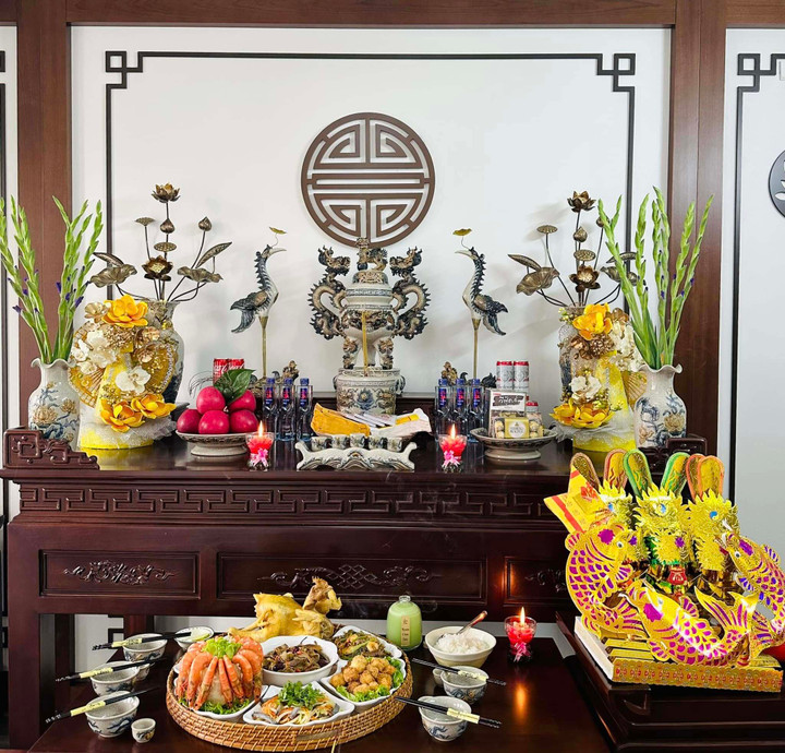 Gợi ý mâm cúng ông Công ông Táo ngày 23 tháng Chạp. (Ảnh: Minh Thu)