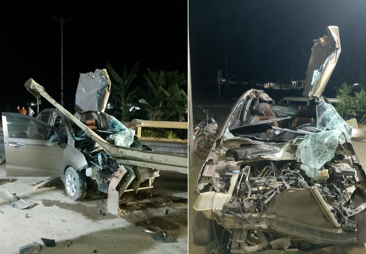 Hiện trường vụ tai nạn.