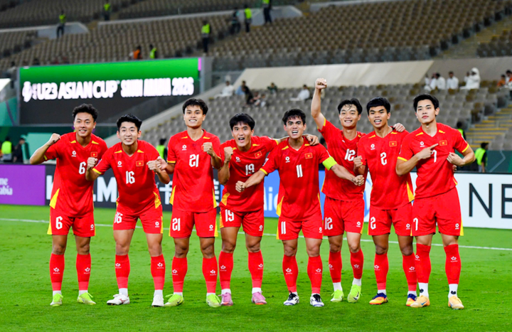 Báo chí Hàn Quốc dành nhiều lời khen cho các bàn thắng của U23 Việt Nam trong chiến thắng nghẹt thở 3-2 trước U23 UAE. (Nguồn: VFF)