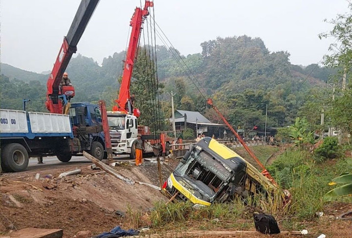 Hiện trường vụ tai nạn.