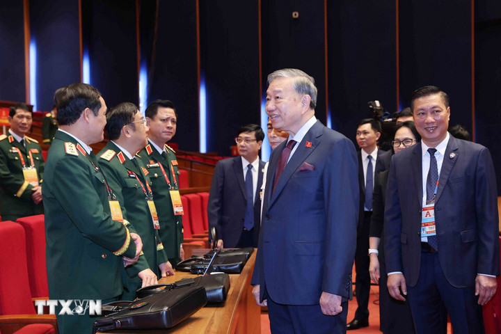 Tổng Bí thư Tô Lâm với các đại biểu (Nguồn: TTXVN).
