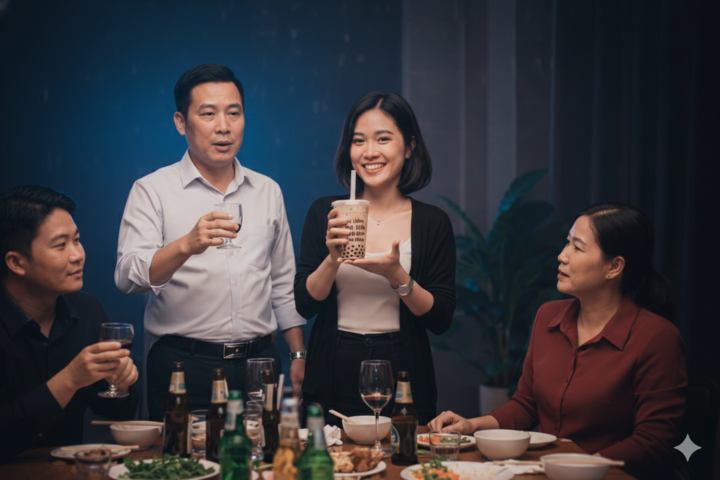 Giới trẻ không còn mặn mà việc uống rượu bia trong các cuộc vui. (Ảnh minh họa: AI)