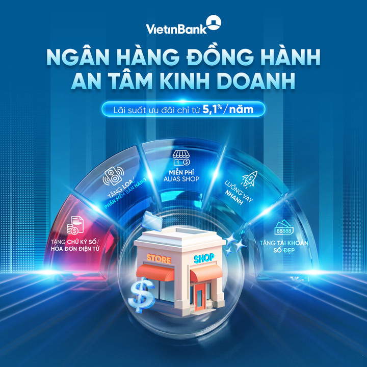 Chủ shop, tiểu thương 'dễ thở' hơn với gói vay VietinBank lãi suất từ 5,1%/năm - 1