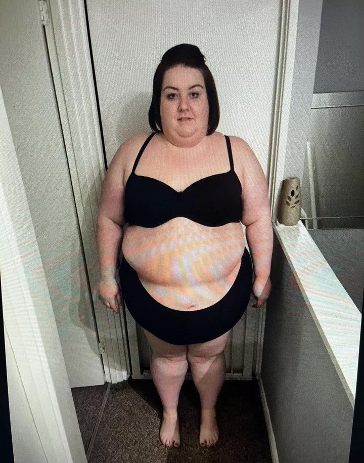 Laura trước khi giảm cân.