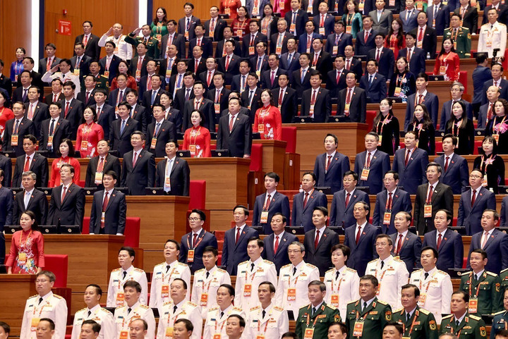 Đại biểu dự phiên khai mạc Đại hội. (Ảnh: TTXVN)