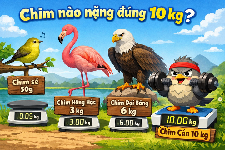 Chim nào nặng đúng 10 kg? (Ảnh minh họa)