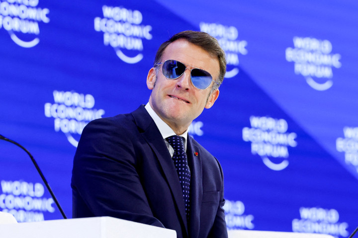 Tổng thống Pháp Emmanuel Macron tham dự Diễn đàn Kinh tế Thế giới (WEF) ở Davos (Ảnh: Reuters)