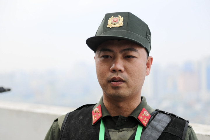 Đại uý Nguyễn Trọng Nam, cán bộ Đoàn Cảnh sát đặc nhiệm số 1 (Bộ Tư lệnh Cảnh sát cơ động). (Ảnh: Bộ Công an).