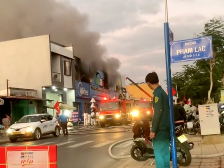 Hiện trường vụ hoả hoan làm 2 mẹ con tử vong thương tâm.