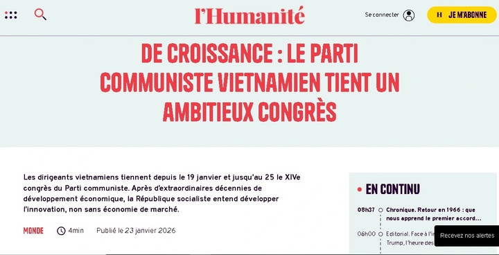 Báo Pháp nhấn mạnh những mục tiêu tham vọng của Việt Nam