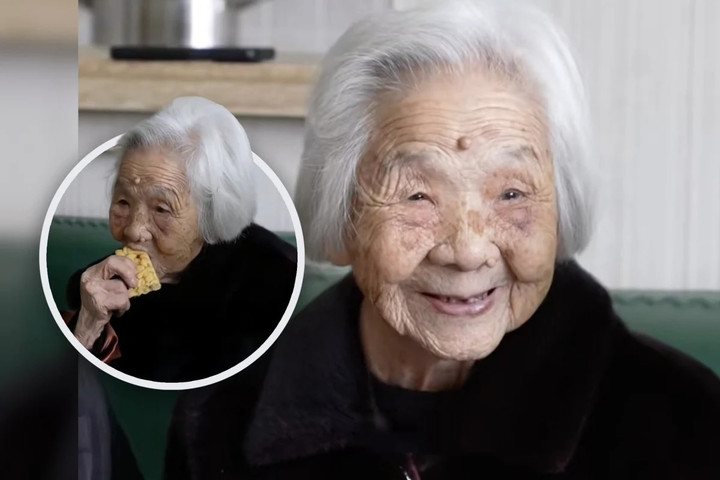 Cụ bà trăm tuổi gây sốt mạng vì lối sống "ngược đời". (Ảnh: Baidu)