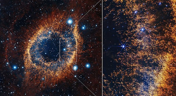 Những hình ảnh về ngôi sao Helix cho thấy viễn cảnh những gì có thể xảy ra với hệ Mặt Trời sau khoảng 5 tỷ năm nữa. (Ảnh: Dailymail)