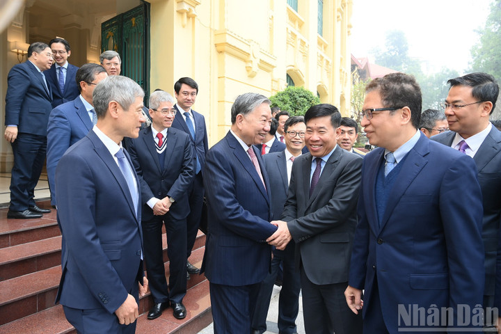 Tổng Bí thư Tô Lâm với các đại biểu.