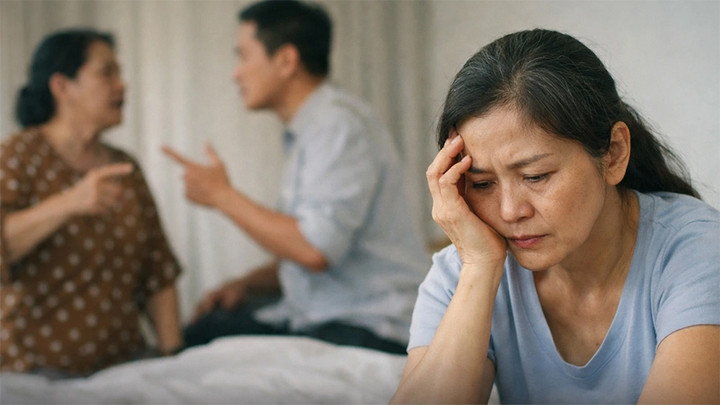 Khi biết tôi tỏ rõ quan điểm không sinh thêm con, không khí gia đình trở nên căng thẳng (Ảnh minh họa: AI)