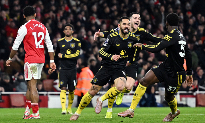 Man Utd đánh bại Arsenal ở vòng 23. (Ảnh: Reuters)