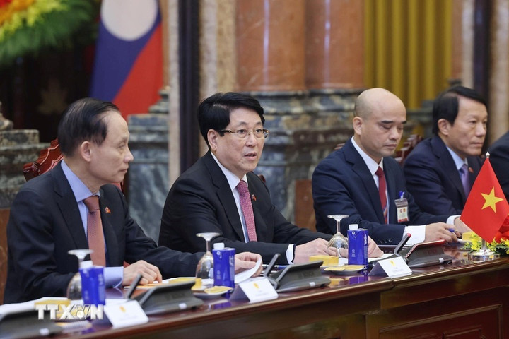 Chủ tịch nước Lương Cường tại hội kiến.