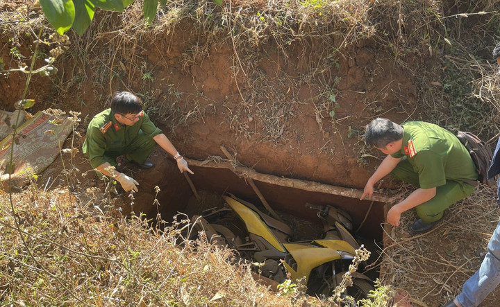 Chiếc xe máy là tang vật vụ án.