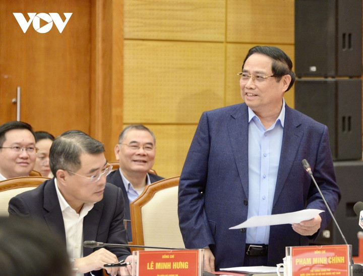 Thủ tướng Phạm Minh Chính phát biểu tại buổi làm việc