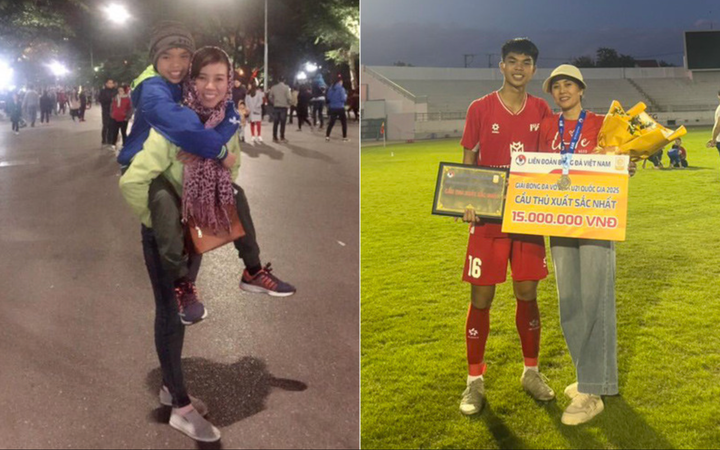 Mẹ là người đồng hành cùng Lê Phát trong suốt chặng đường phấn đấu vì sự nghiệp sân cỏ của anh. (Nguồn: VFF)