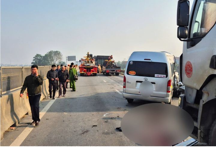 Hiện trường vụ tai nạn.