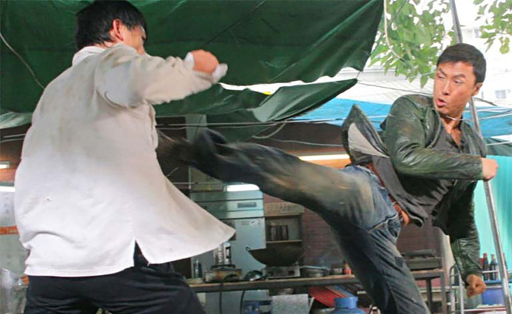 Chân Tử Đan có nhiều pha hành động đặc sắc trong phim "Flash Point"