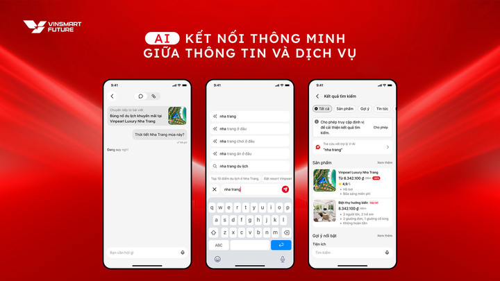 Công nghệ AI kết nối thông minh giữa nhu cầu tìm kiếm thông tin và dịch vụ phù hợp, giúp người dùng ra quyết định nhanh hơn.