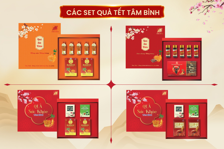 Các set quà sức khỏe Tâm Bình.