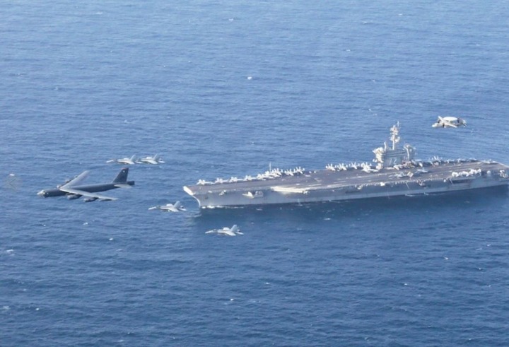 Mỹ điều dàn khí tài hùng hậu tới Trung Đông. (Ảnh: AP)