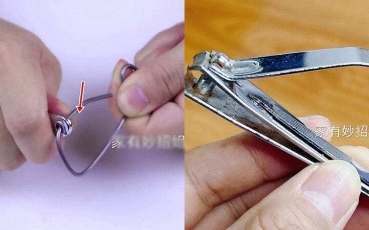 Ngoài công dụng chính, chiếc bấm móng tay còn có thể dùng để uốn thép giúp bảo vệ tay.