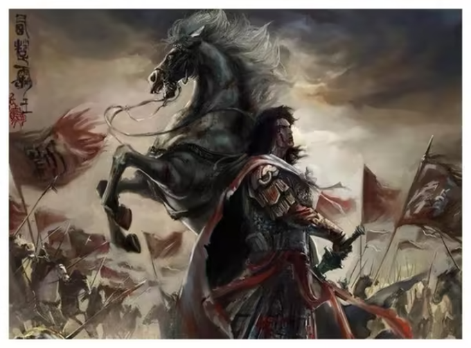 Hạng Vũ cưỡi ngựa Ô Truy giữa vòng vây quân Hán là hình mẫu anh hùng, bá vương. (Nguồn: QQ)