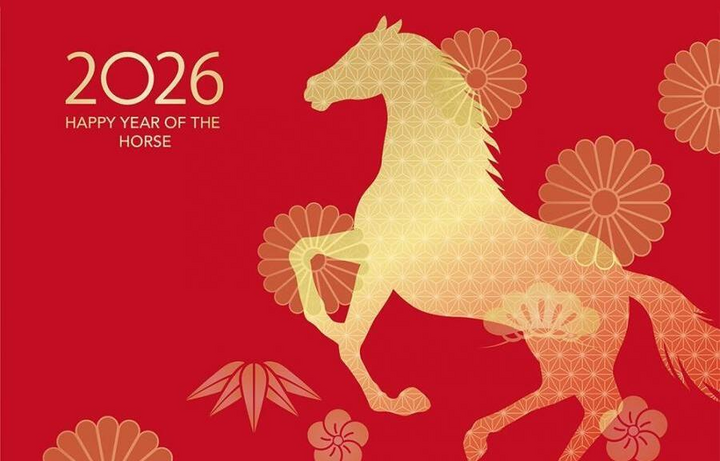 Năm 2026 là năm Bính Ngọ, cầm tinh con Ngựa theo 12 con giáp. (Ảnh: Pinterest)