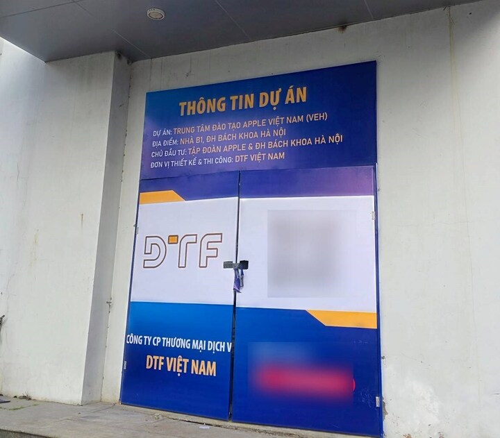 Dự án thi công Trung tâm Đào tạo của Apple tại Việt Nam tại ĐH Bách khoa Hà Nội. (Ảnh: FBNV)