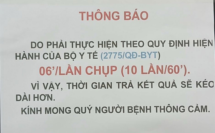 Bộ Y tế quy định thời gian chụp X-quang phải đủ 6 phút mới được thanh toán BHYT.