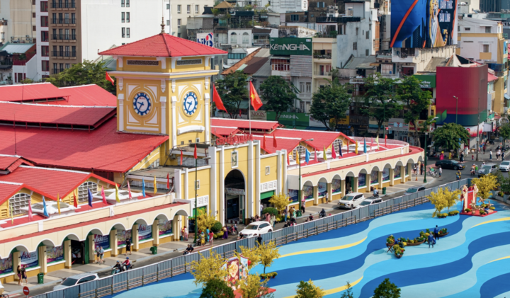 Tạm dừng chỉnh trang chợ Bến Thành, Hồ Con Rùa vì khác phương án ban đầu. (Ảnh: Nguyễn Huế - Tuấn Hùng)