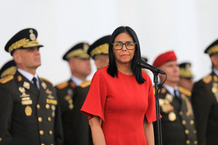Tổng thống lâm thời Venezuela Delcy Rodríguez, ngày 28/1/2026. (Ảnh: Wendys Olivo/Miraflores Palace/Handout qua REUTERS)