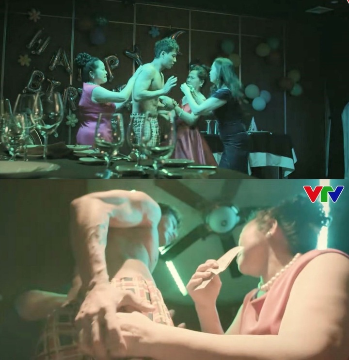 Cảnh phim Thành bị các "phú bà" dùng tiền mua vui gây tranh luận.