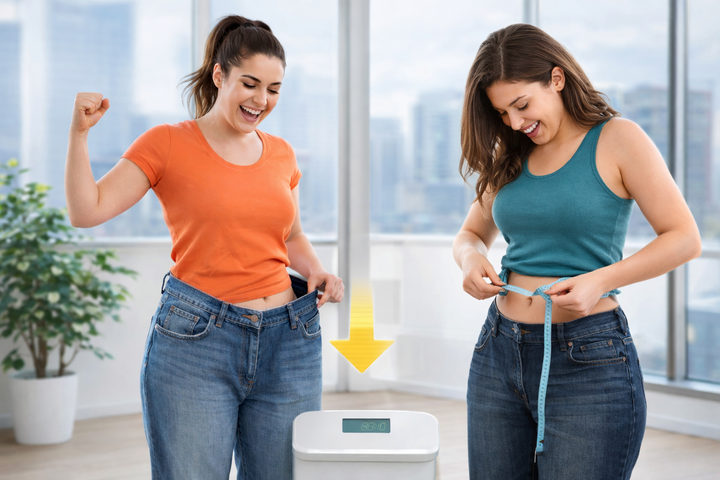 Cân nặng giảm ổn định, số đo thay đổi là dấu hiệu giảm cân đúng cách.