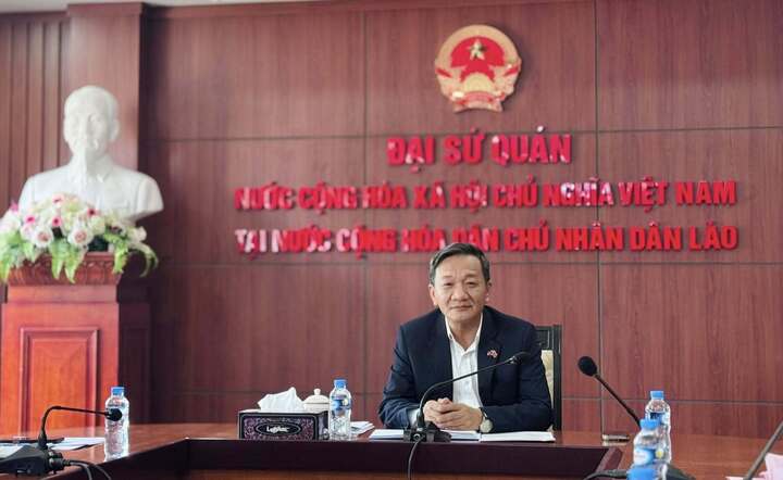 Đại sứ Việt Nam tại Lào Nguyễn Minh Tâm. (Ảnh: Đại sứ quán Việt Nam tại Lào)