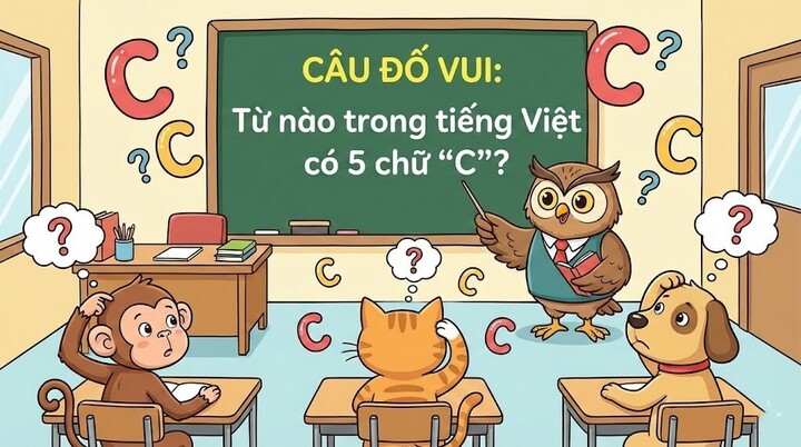 Từ nào trong tiếng Việt có 5 chữ 'C'? (Ảnh minh họa)
